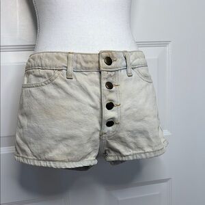 American Apparel Jeans Brand Light Wash Indigo Micro Denim Shorts. Size 28